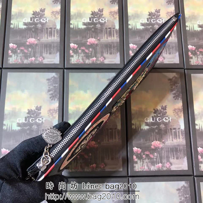 GUCCI古馳 爆款手包 GG圖案系列 時尚刺繡 復古風格手拿包 496346 克繡 WTG1948